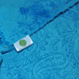 Turquoise Paisley Minky Blanket