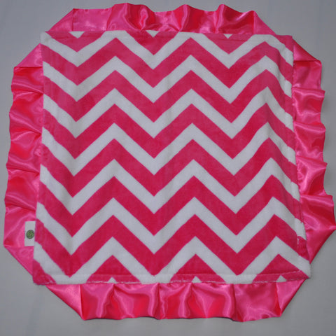 Chevron Minky Luxury Pink Lovie/ Security Blanket