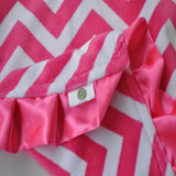 Chevron Minky Luxury Pink Lovie/ Security Blanket