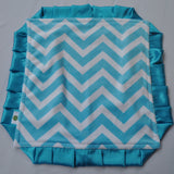 Chevron Minky Luxury Turquoise Lovie/ Security Blanket