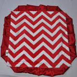 Chevron Minky Luxury Red Lovie/ Security Blanket