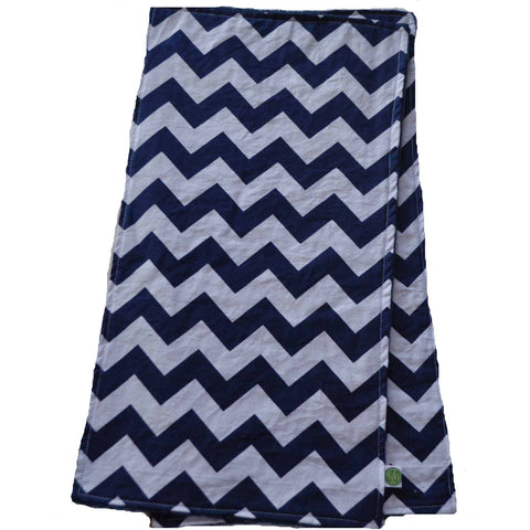 Navy Blue Chevron Burp Cloth