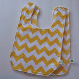 Yellow Chevron Baby Bib