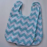 Turquoise Chevron Baby Bib
