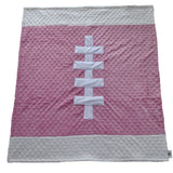 Football Baby Blanket Pink