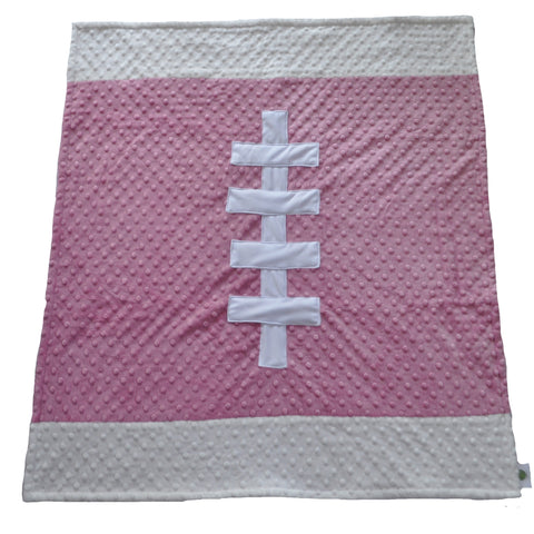 Pink Football Baby Blanket
