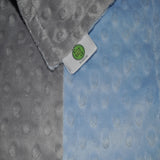 Lt Blue and silver gray minky blanket
