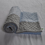Blue and Gray minky blanket