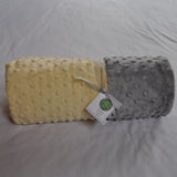 Signature Minky Baby Blanket Pastel Yellow and Gray