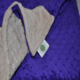 Purple and Tan Baby Blanket