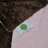 Lt Pink/ Brown Minky Blanket