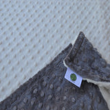Creamy Ivory and Gray Baby Blanket