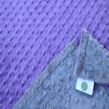 Purple/ Charcoal Gray Minky Blanket
