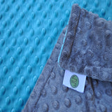 Teal/ Charcoal Minky Blanket