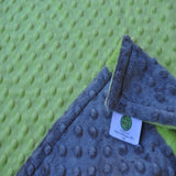 Apple Green and Gray Baby Blanket