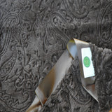 Brown Paisley Blanket with Satin Trim