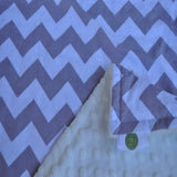 Gray and White Chevron Blanket