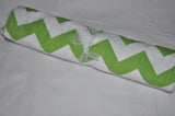 1 Chevron Cotton Burp Cloth Bright Green with Minky