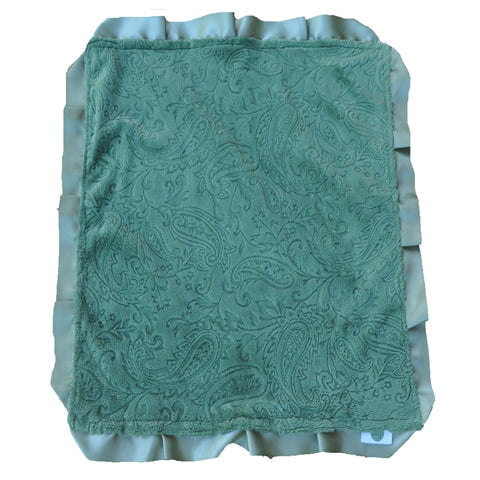 Green Paisley Security Blanket