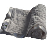 Ivory Paisley Baby Blanket With Satin Trim