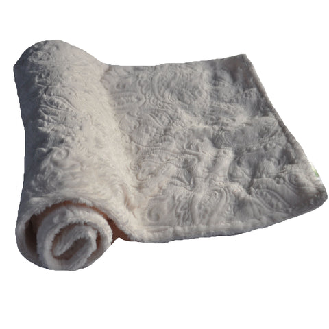 Ivory Paisley Baby Blanket