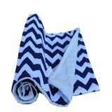Navy Blue Chevron Blanket