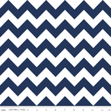 Chevron Blanket Navy with Navy Minky