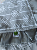 Arrow Minky Lovie/ Security Blanket Gray with Satin Trim