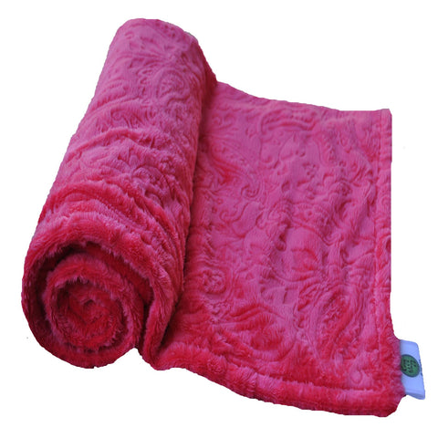 Paisley Minky Baby Blanket Pink - Main Image