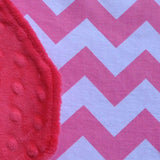 Pink Chevron with Pink Minky