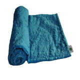 Paisley Baby Blanket Turquoise Blue