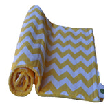 Yellow Chevron with Yellow Minky