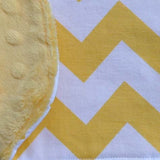 Yellow Chevron with Yellow Minky